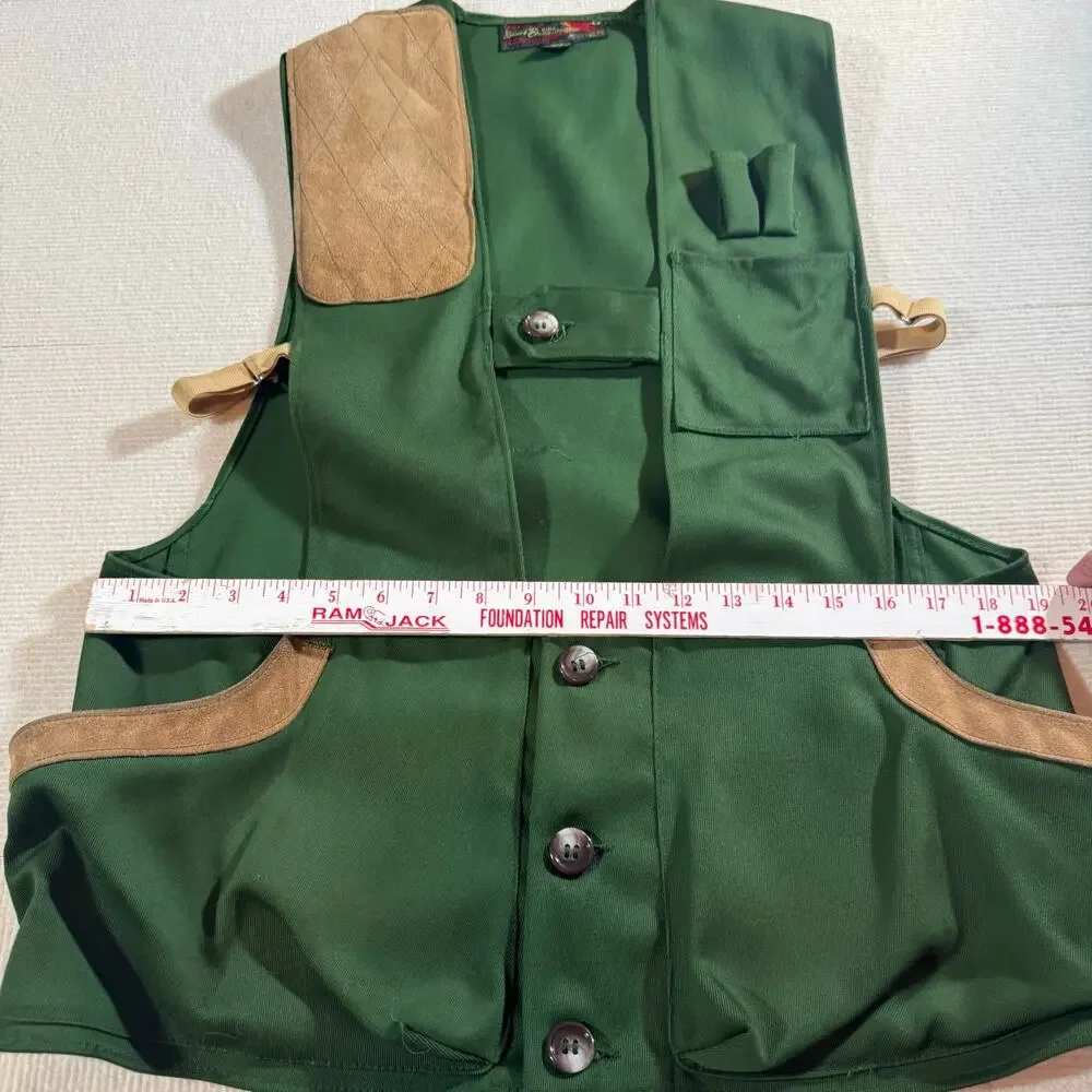 Vintage 10x Americas Finest Sport Clothing Hunting Shooting Vest Men’s Size 34/S